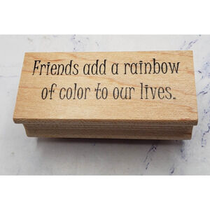 Great Impressions Friends Add A Rainbow to of Color Rubber Stamp Words Phrases